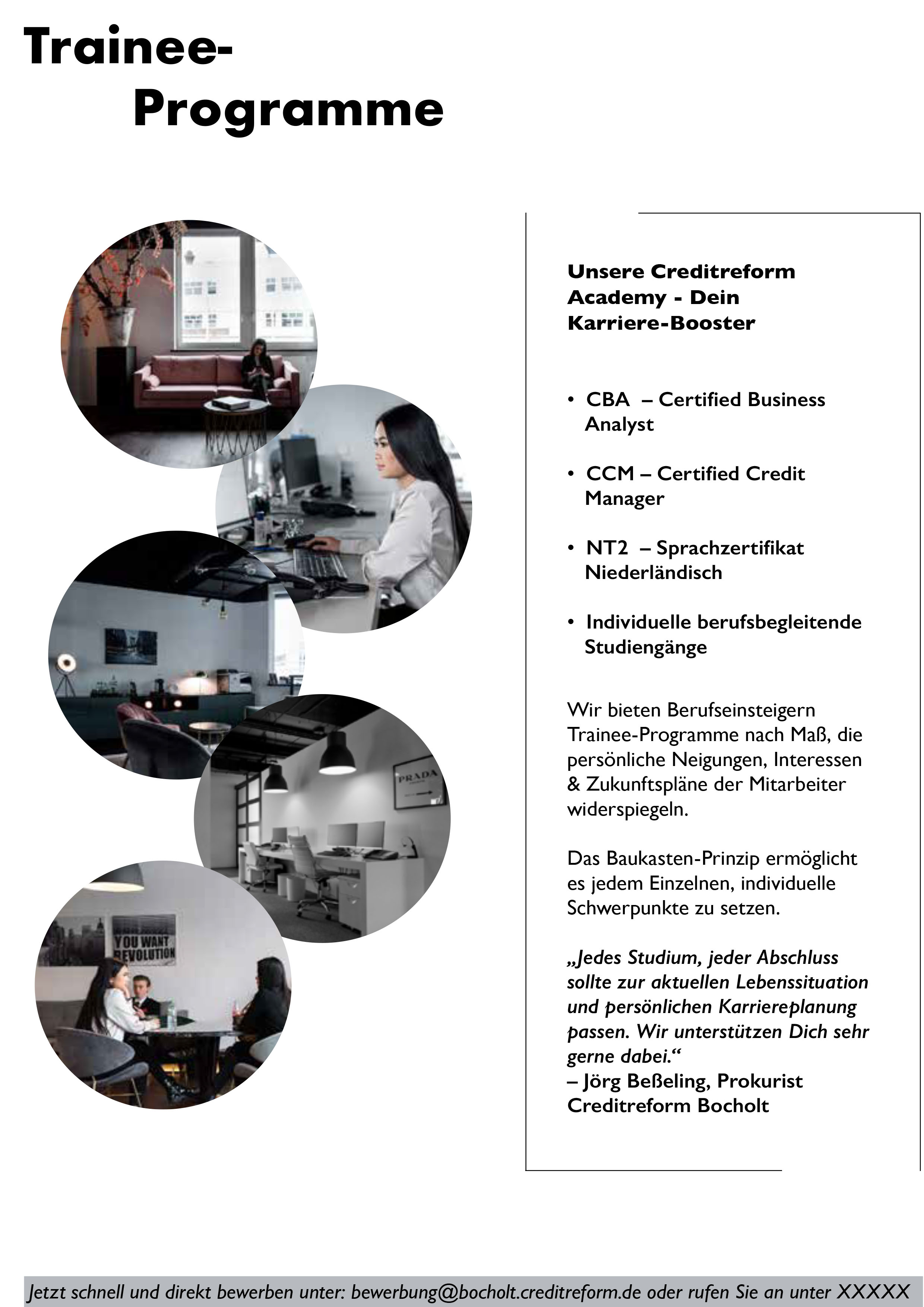 Creditreform Bocholt Trainee-Programme Creditreform Bocholt Trainee-Programme