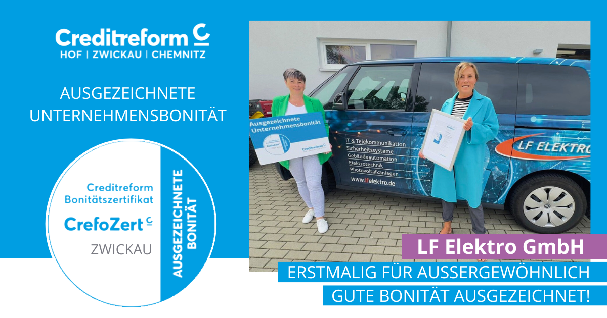 Bonität, crefozert, lf elektro gmbh, annaberg, zwickau