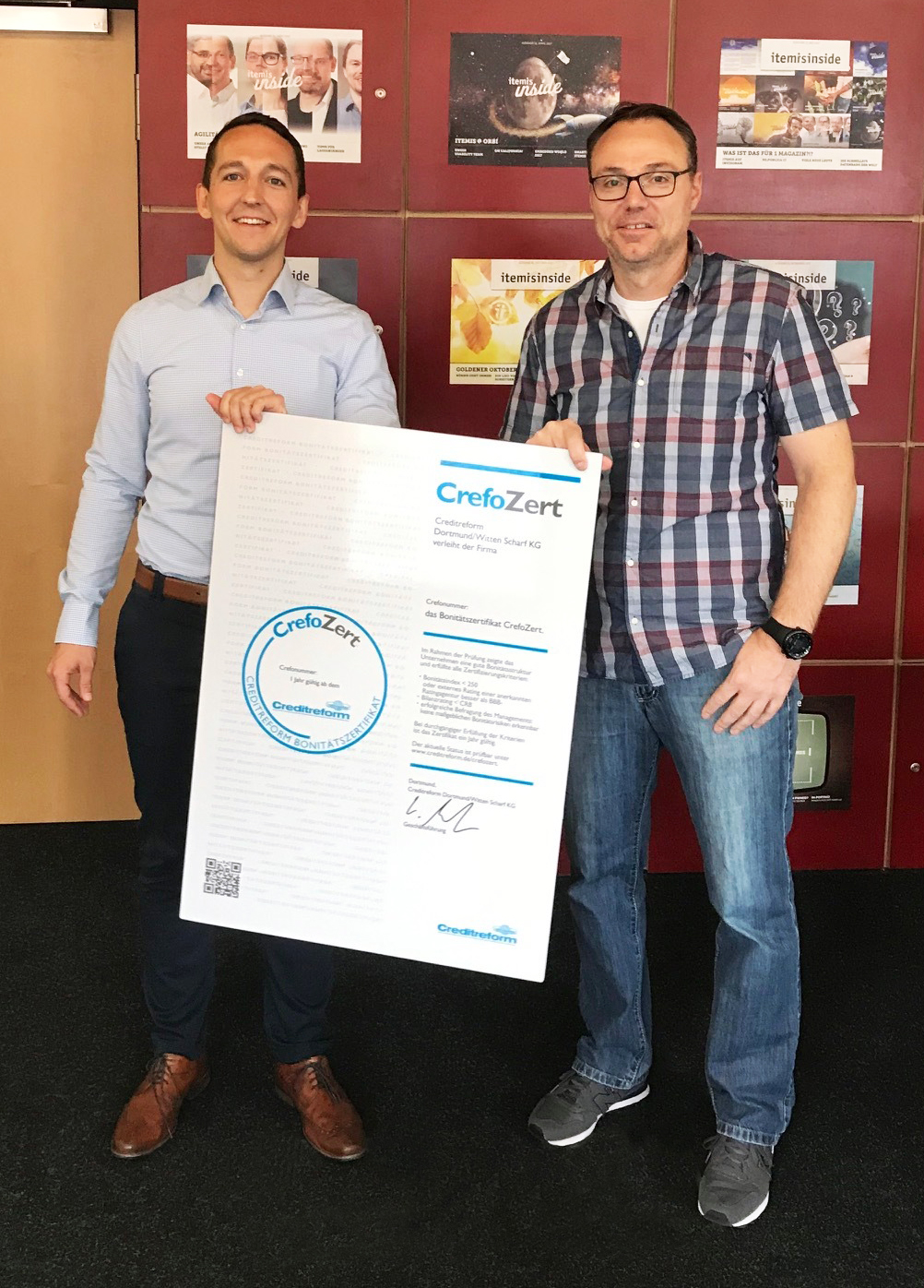 Übergabe CrefoZert itemis AG Übergabe CrefoZert itemis AG