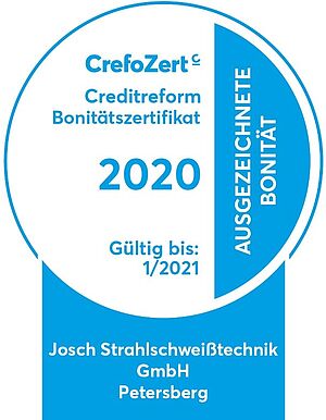 CrefoZert Josch Strahlschweißtechnik GmbH CrefoZert Josch Strahlschweißtechnik GmbH