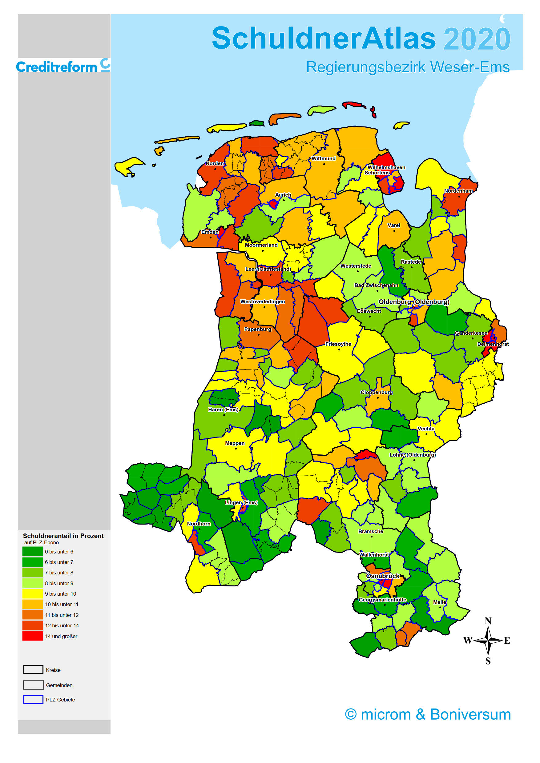 Creditreform Leer - Schuldneratlas 2020 - Weser-Ems News-Details