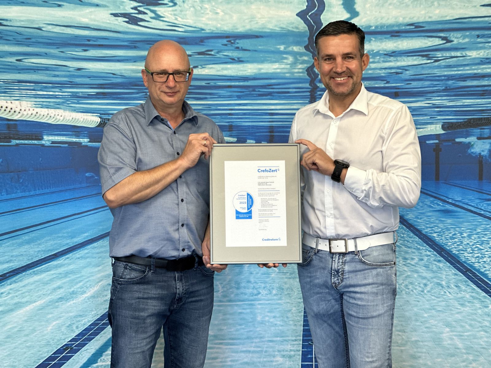 V.l. Thorsten Jarosch und Marcell Görke, C.D. Schmidt Aqua-Technik GmbH & Co. KG V.l. Thorsten Jarosch und Marcell Görke, C.D. Schmidt Aqua-Technik GmbH & Co. KG