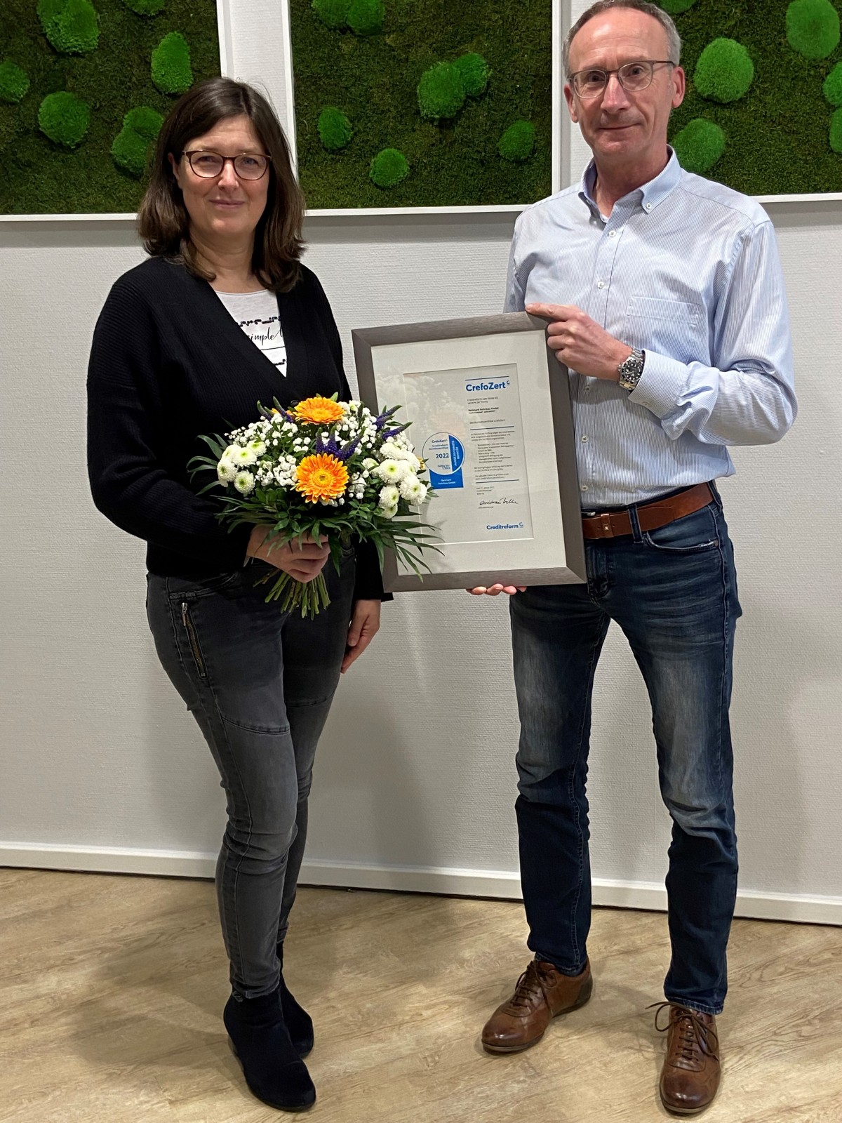 v. l.: Petra Eggen, Prokuristin, und Uwe Burrichter, Geschäftsführer, Reinhard Rohrbau GmbH