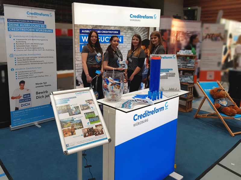 Creditreform Würzburg Messestand Berufsinformationstag