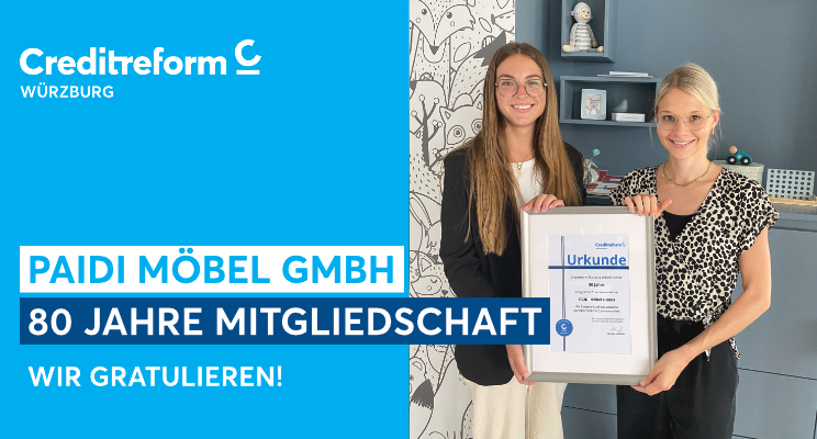 Creditreform Würzburg Urkundenübergabe 80 Jahre Mitglied News-Details