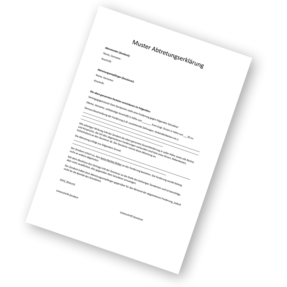 Abtretungserklärung